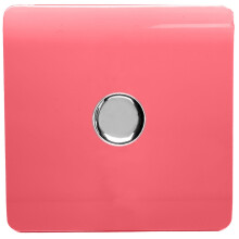 Trendi Artistic Modern Glossy Tactile 1 Gang 2 Way 120w LED Dimmer switch Strawberry