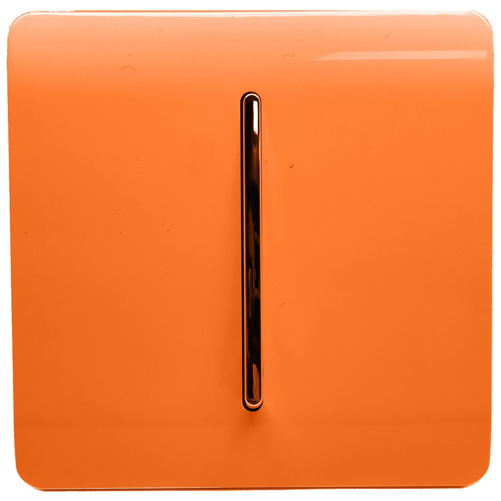 Trendi 1 Gang 3 Way Intermediate Artistic Modern Glossy 10 Amp Rocker Tactile Orange 631576359997