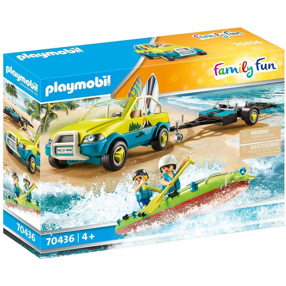 Playmobil Family Fun Beach Hotel Car with Canoe 70436