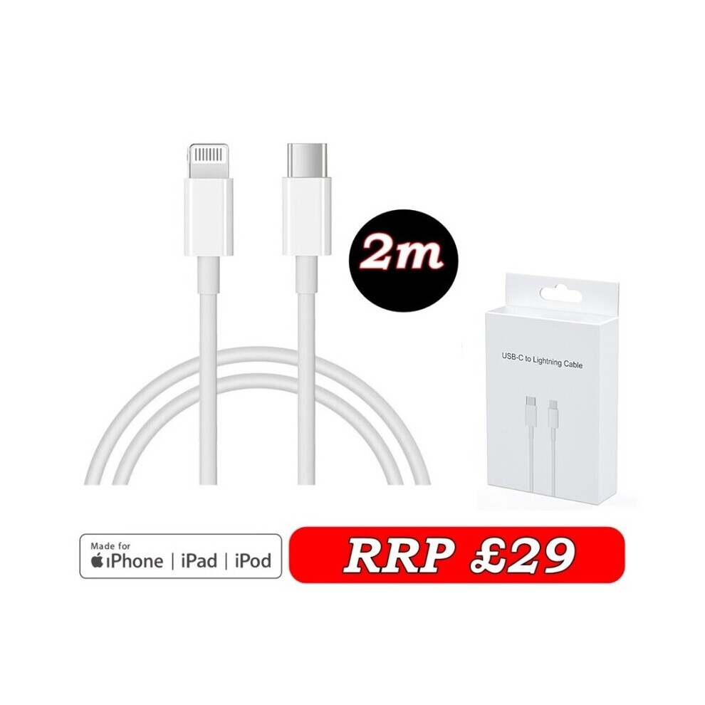 Iphone Charger Cable Lead [ 2M / 6.6Ft ] Pd Fast Charging Cable Data Transfer Lead Type C For Iphone 5060728078458