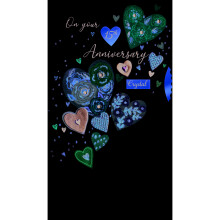 1st to 15th Wedding Greeting Card Hand-Finished Champagne Range Cards
