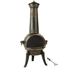 Cast Iron Vintage Chimenea Fire Pit Outdoor Garden Heater Trend