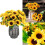 7 rami 13 teste Bouquet di girasoli artificiali 3