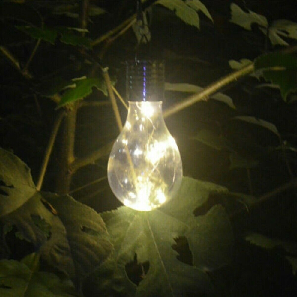 (Warm White) Outdoor Solar Bulb Lights Hanging Waterproof Garden Camping Decoration LED Light