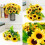 7 rami 13 teste Bouquet di girasoli artificiali 4