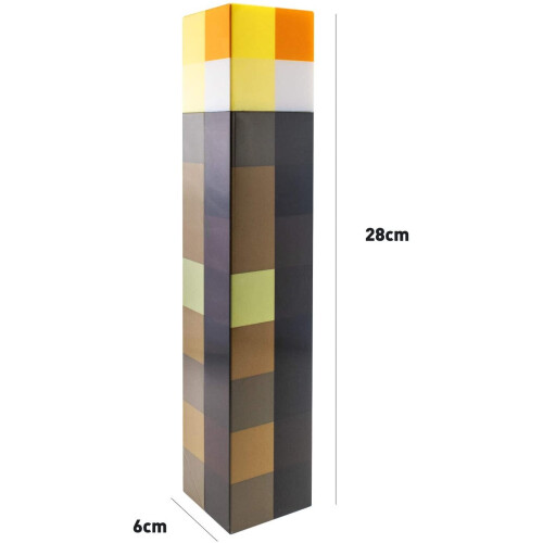(Torch) Minecraft Light Up Mountable Wall Night Torch Lamp Kids Fun Toy Gamer Gift LED