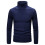 (NavyBlue, 2XL) Men's Long Sleeve Solid High Neck Pullover Sweater Top 1