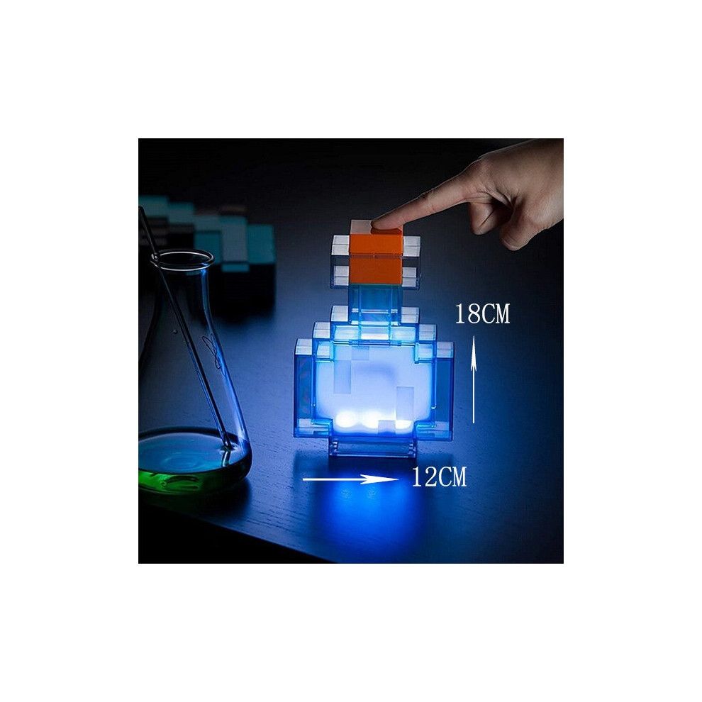 (Potion Bottle) Mine craft Light Up Mountable Wall Night Torch Lamp Creeper Kids Fun Toy Gamer Gift LED