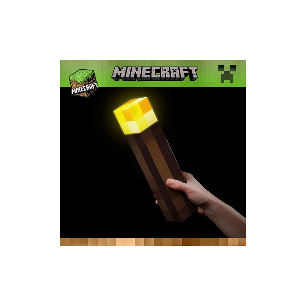 (Torch) Mine craft Light Up Mountable Wall Night Torch Lamp Creeper Kids Fun Toy Gamer Gift LED