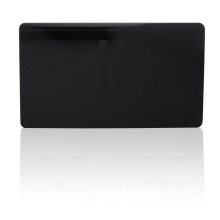 Trendi 2 Gang Artistic Modern Glossy Double Blanking Plate Black