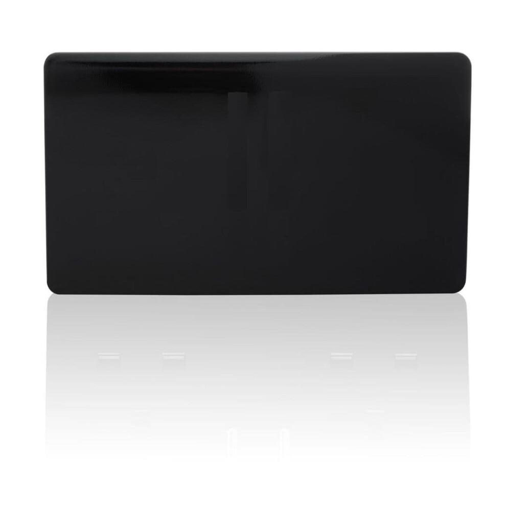 Trendi 2 Gang Artistic Modern Glossy Double Blanking Plate Black