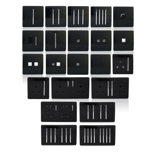 Trendi Switch Trendi Artistic Retractive Home Automation light Switch Piano Black 2