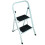 2 STEP FOLDABLE STEEL LADDER NON SLIP TREAD STEPLADDER SAFETY KITCHEN 1