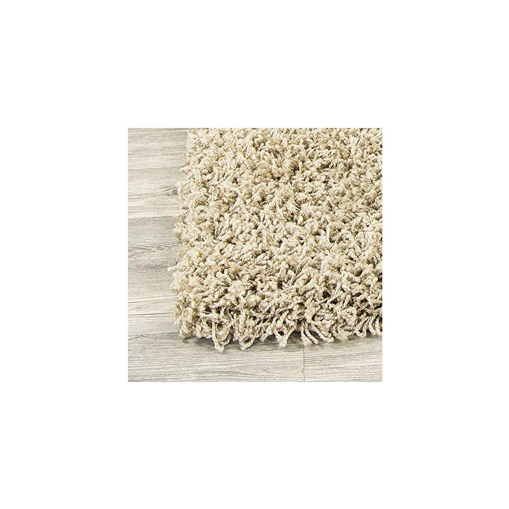 (Light Beige) Abaseen Shaggy Modern Multicolor Rug(160 x 230cm)