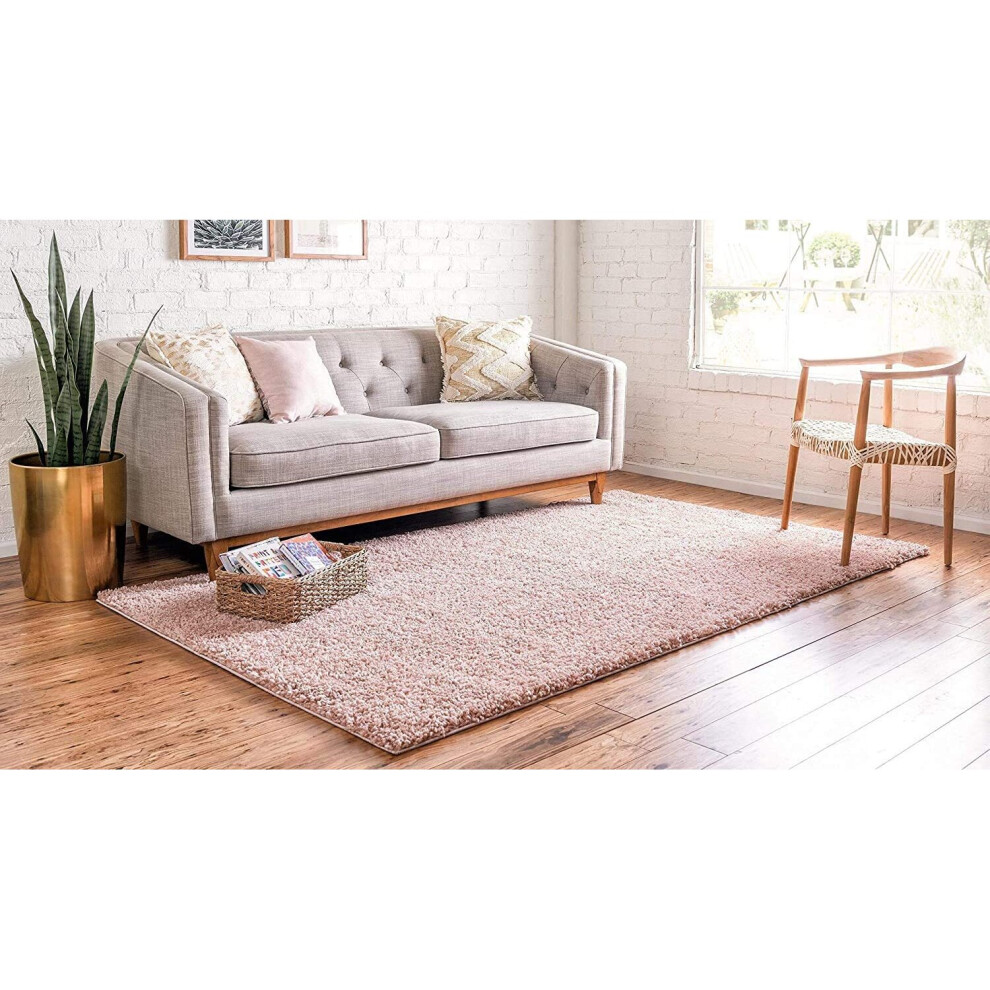 (Rose) Abaseen Shaggy Modern Multicolor Rug(160 x 230cm)