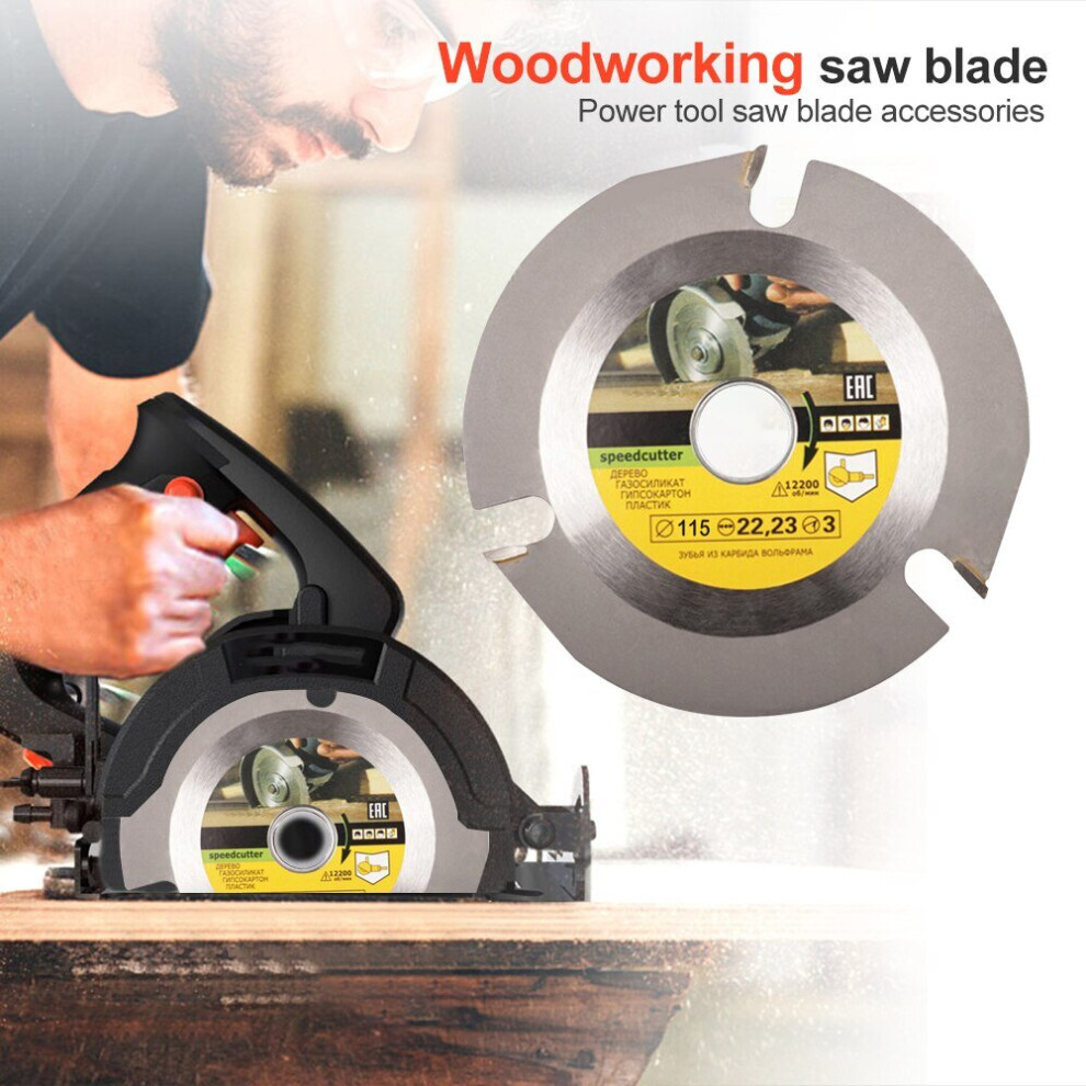 115mm 3T Circular Saw Blade Multitool Grinder Saw Disc Carbide Wood Cutting Carving Disc Blades for Angle Grinders