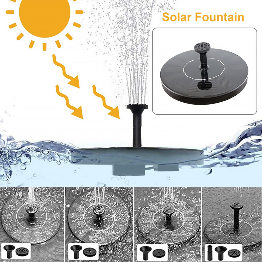 Floating Solar Fountain Garden Water Fountain Pool Pond Decoration Solar Panel Powered Fountain Water Pump Garden Decoration