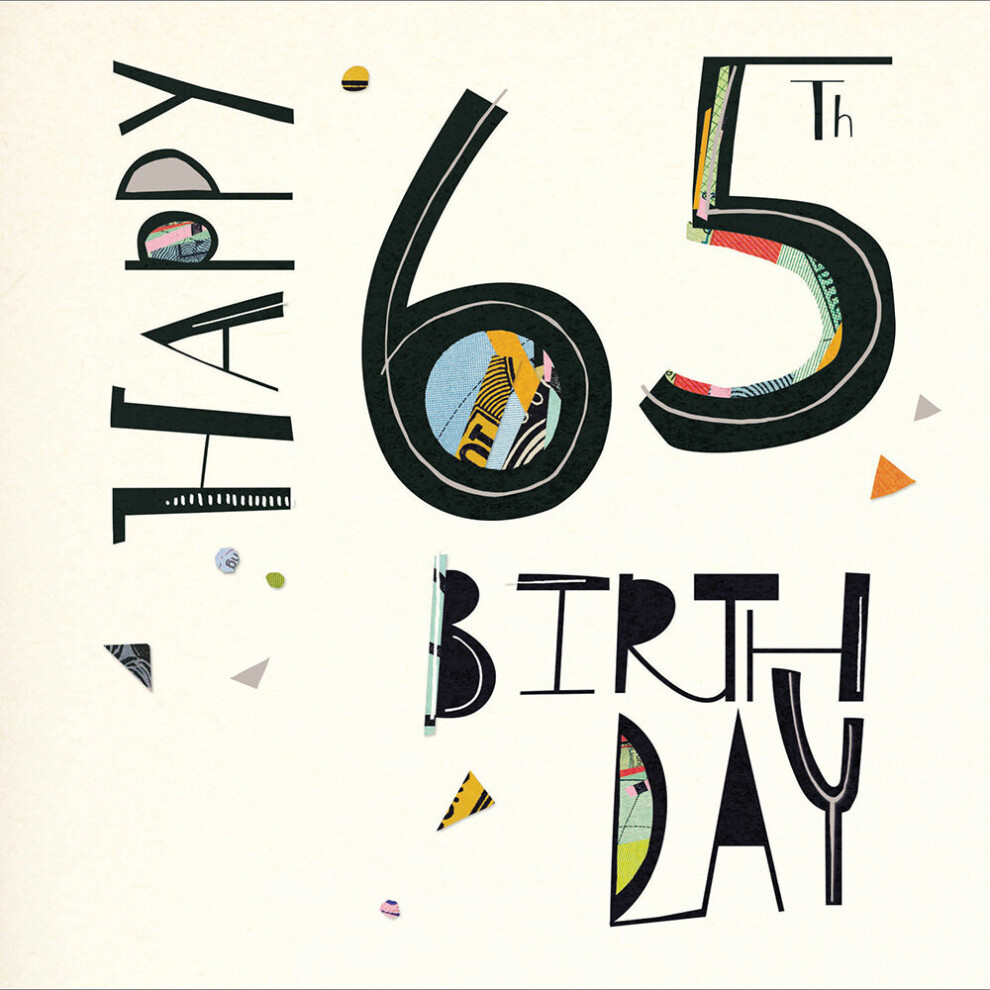 Happy 65th Birthday Art Deco Birthday Greeting Card Mambo Range Cards