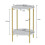 Modern 2-Tier Marble Table Side Table Tea Coffee End Table Plant Stand 4