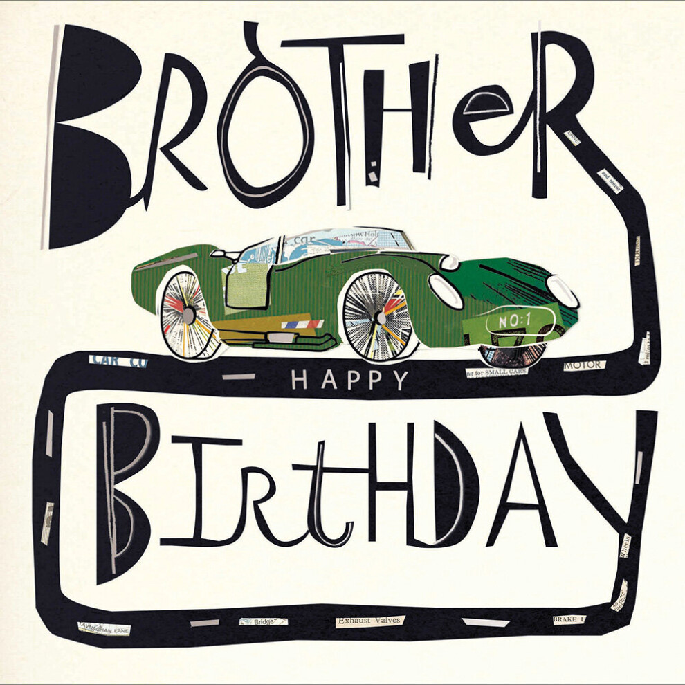 Happy Birthday Brother Art Deco Birthday Greeting Card Mambo Range Cards