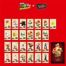(25pcs cards) Super Mario 3D World Bowser's Fury Amiibo NFC TAG Cards