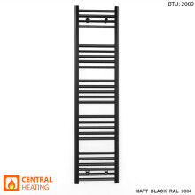 (400 x 1400mm High) Matt Black Bathroom Designer Towel Radiator