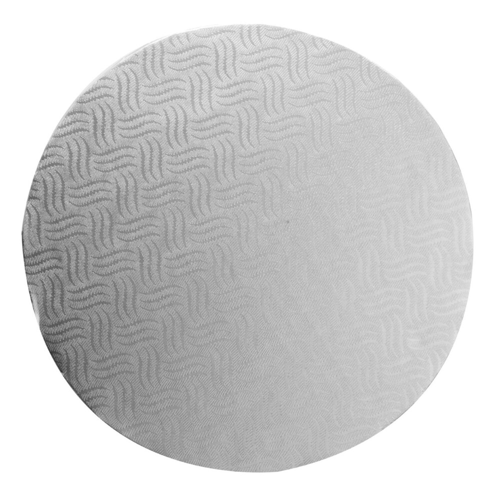 Mason Cash Round Cake Drum Board Foil Mounted Card 14 Inches Silver