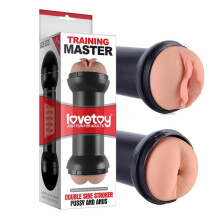 Lovetoy Training Master Double Side Stroker Pussy Anus Flesh Masturbator Sex Toy
