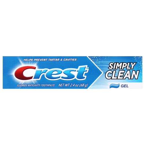 Crest Crest Fluoride Anticavity Toothpaste, Simply Clean Gel, 68 g (2.4 oz) 1