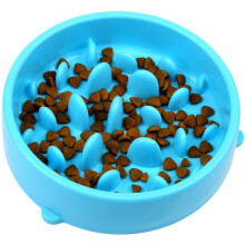 H&s Slow Feeder Dog Bowl Slow Eating Dog Bowl Anti-Skid Bottom New
