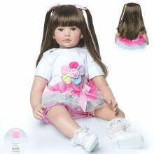 Boneca Bebé Reborn Vinil Silicone Criança 24" Prenda