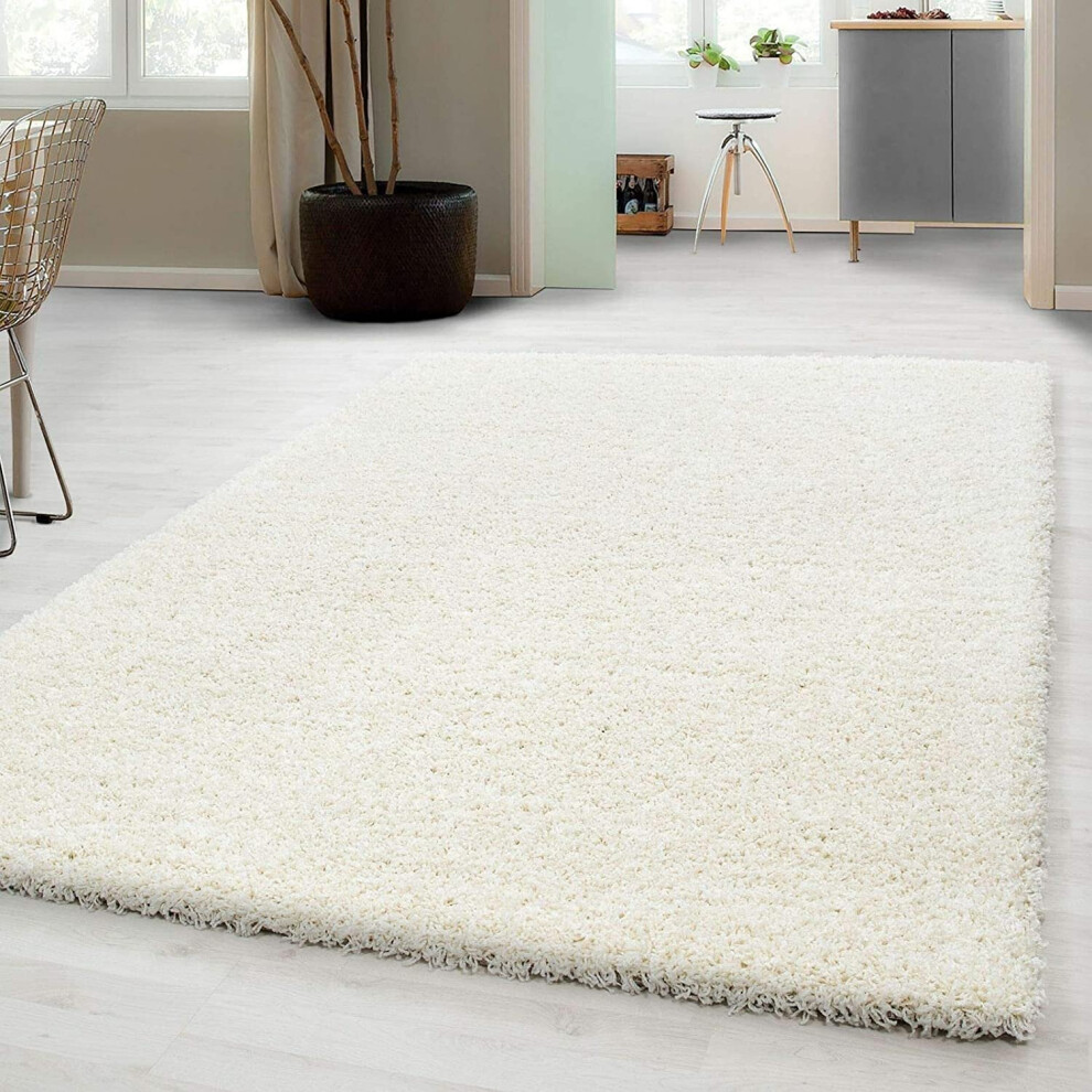 (Cream, 160cm x 230cm) Abaseen Soft Fluffy Rug for Living Room 3 Sizes