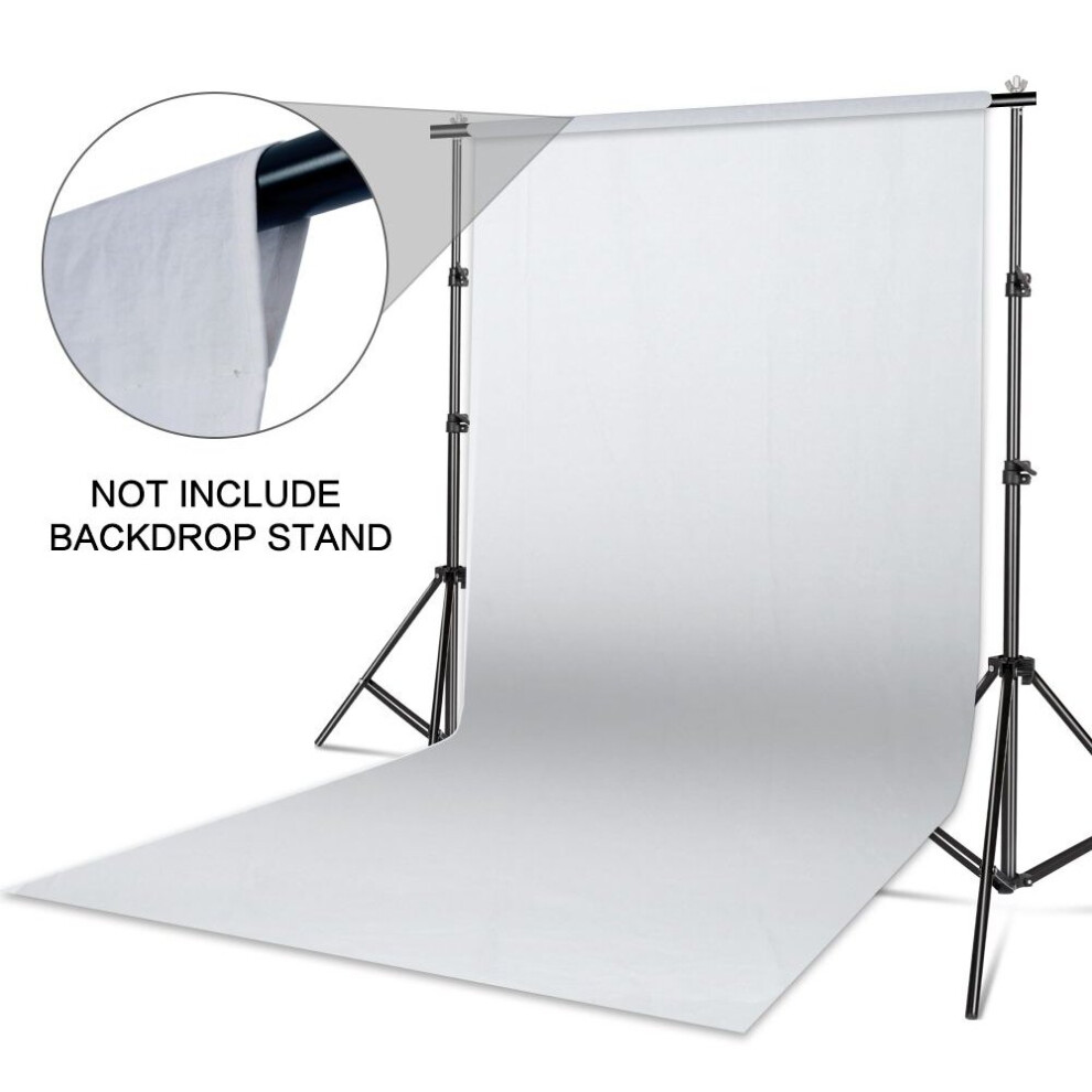 (White, 100*150cm/3.3*5Ft) Photography Backdrop Smooth Muslin Screen Chromakey