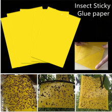 (50PCS) UK 20/50 x Yellow Sticky Glue paper Insect Trap Catcher Killer Fly Aphids Wasp