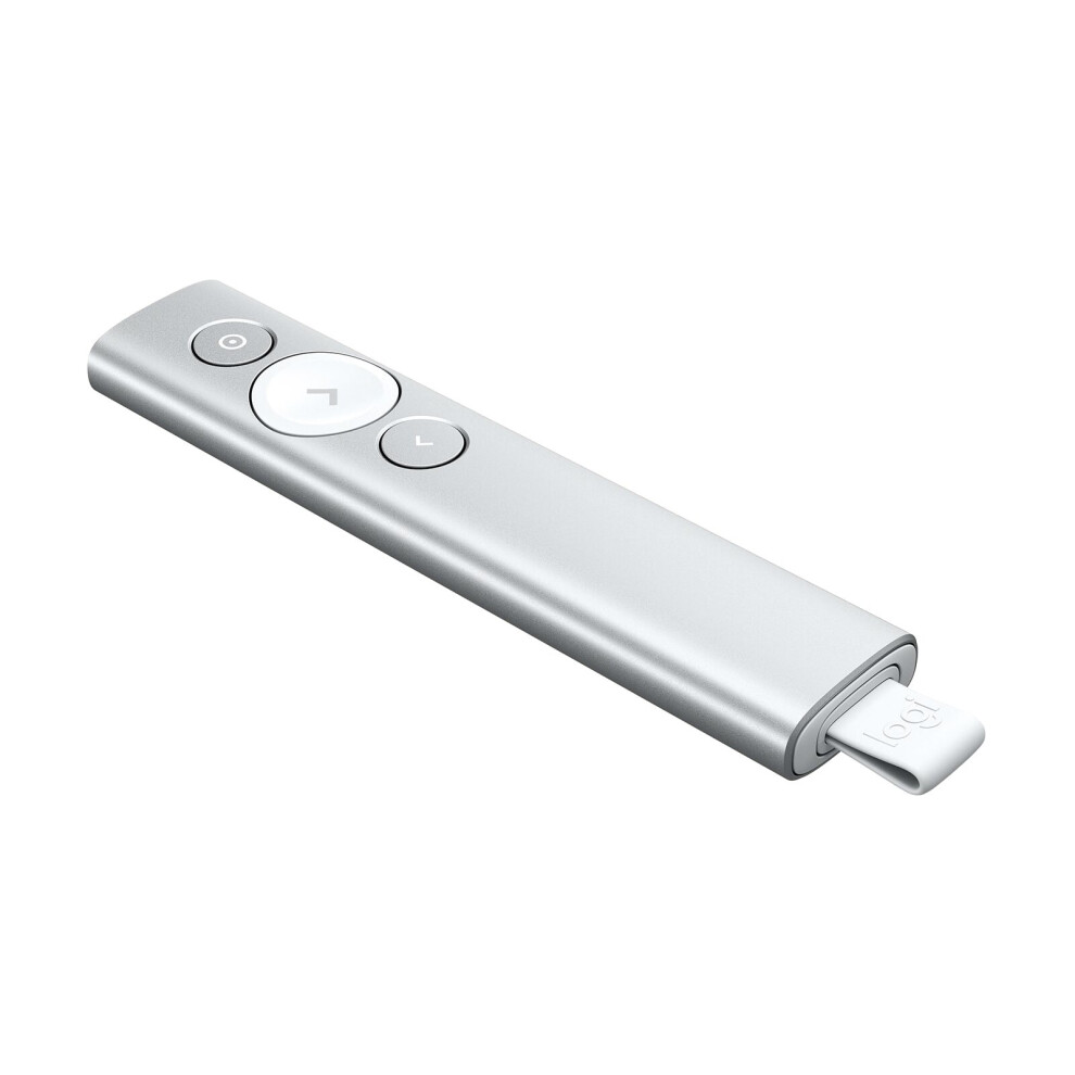 New Logitech Spotlight Presentation Remote - Silver 910004984 30M