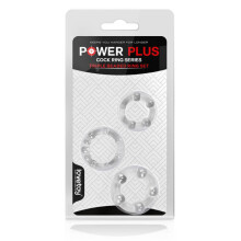 Lovetoy Triple Cock Rings Set of 3 - Clear TPE, Phthalate-Free, 3 Sizes, Longer Lasting, Stimulating Sensation