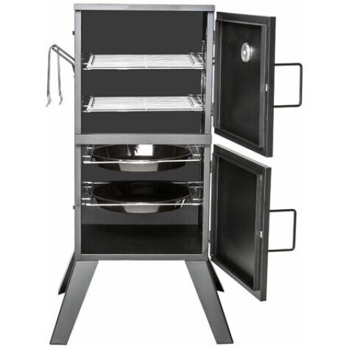 Smoker with Temperature Display  BBQ , Barbecue Grill Black, Best 2