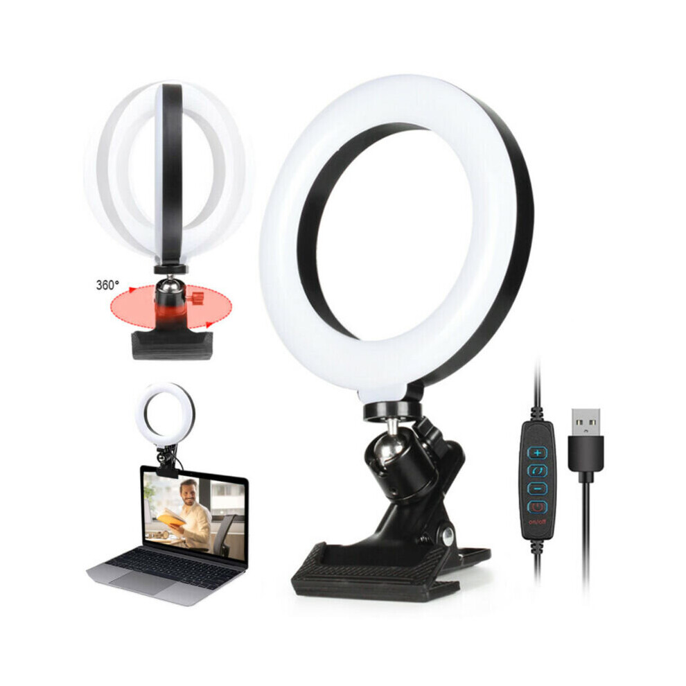 Led Selfie Ring Clamp Mount Dimmable Photography Lamp Live Broadcast Vlog Light 683546960245