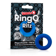 Screaming O RingO Ritz Cock Penis Ring | Liquid Silicone | 3x Stretch | Blue