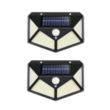 (2PCS) Solar Light Outdoor 100 LED Wall Light Motion Sensor Security Lights Waterproof with 3 Modes for Garden Outside