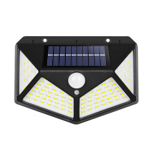 (1PCS) Solar Light Outdoor 100 LED Wall Light Motion Sensor Security Lights Waterproof with 3 Modes for Garden Outside