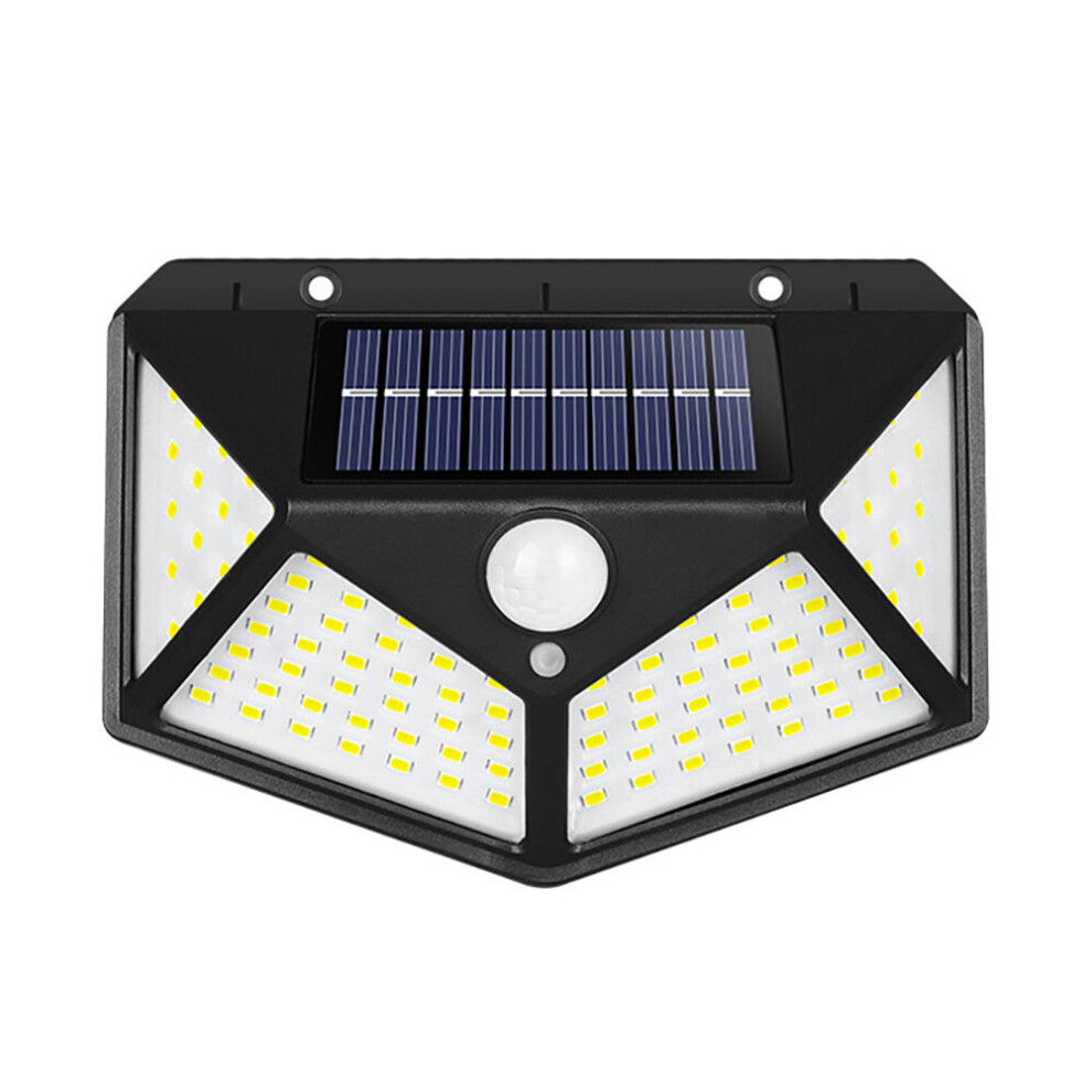 (1PCS) Solar Light Outdoor 100 LED Wall Light Motion Sensor Security Lights Waterproof with 3 Modes for Garden Outside
