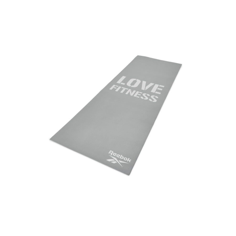 Reebok (Grey) Love Fitness Mat Exercise Gym Yoga Workout Grey
