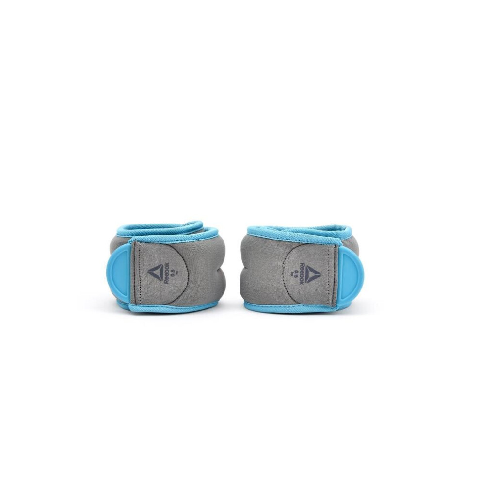 (2 x 0.5kg) Reebok Ankle Weights Running Leg Gym Exercise Workout