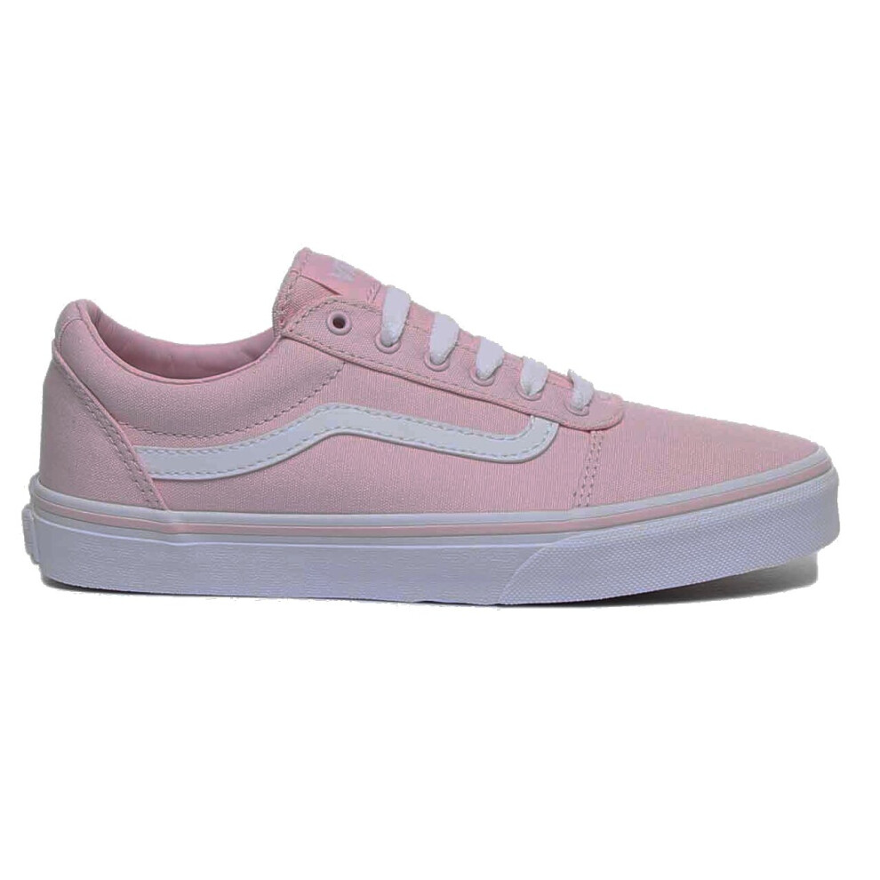 (UK 3 / EU 35) Vans Ward VN0A3TFWVUZ1 Canvas Lace Up Trainers Pink