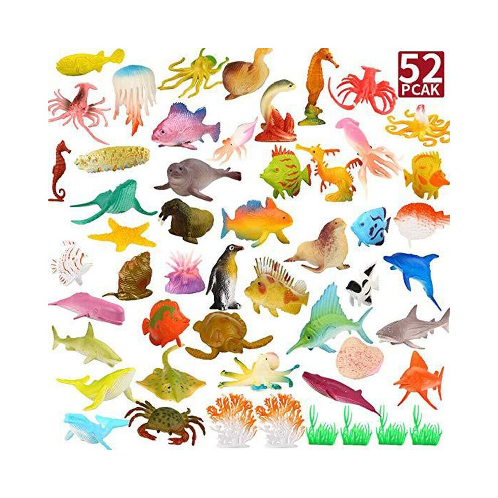 52x Plastic Ocean Animals Sea Creatures Model Toys