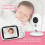 Ranpo Monitor de vídeo digital sem fios de 3,2 polegadas LCD para bebés Sensor de temperatura com visão nocturna Ficha do Reino Unido 2