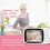 Ranpo Monitor de vídeo digital sem fios de 3,2 polegadas LCD para bebés Sensor de temperatura com visão nocturna Ficha do Reino Unido 4