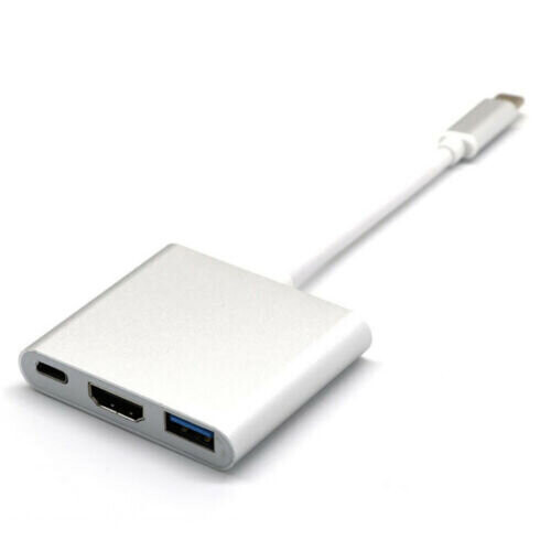 For Apple Macbook Type C USB-C Hub Adapter Cable 4K HDMI USB 3.0 1