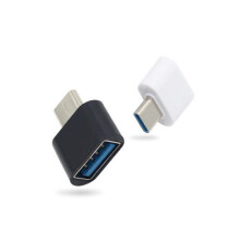 (Black) Type-C USB On The Go OTG USB Adapter Female
